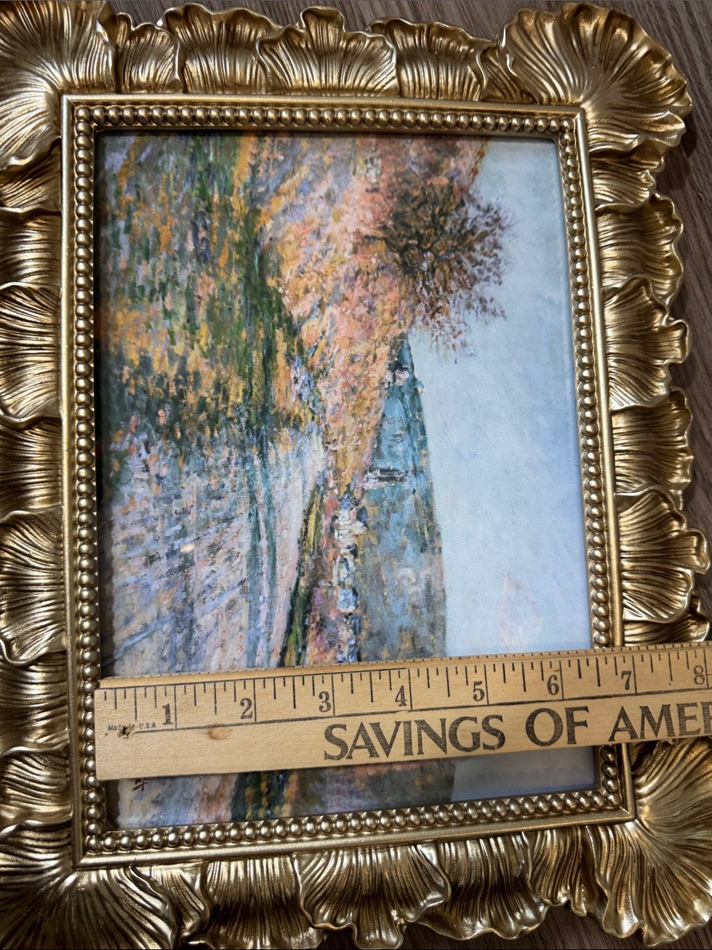 Gold Framed Impressionist Landscape Wall Art - Claude Monet The Road to Vétheuil - Picture 7 of 7